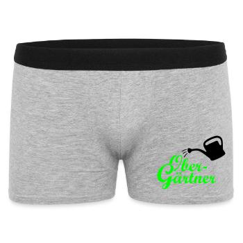Obergärtner Giesskanne - Männer Boxer Shorts - Grau meliert - Vorne
