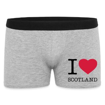 I LOVE SCOTLAND Schottland - Men's Boxer Shorts - heather grey - Front
