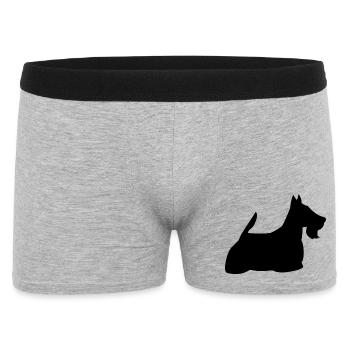 Schottischer Terrier - Männer Boxer Shorts - Grau meliert - Vorne
