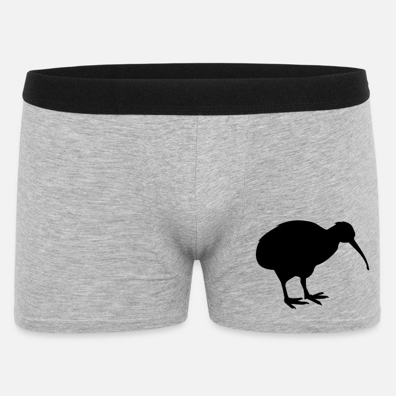 kiwibird neuseeland - Männer Boxer Shorts - Grau meliert
