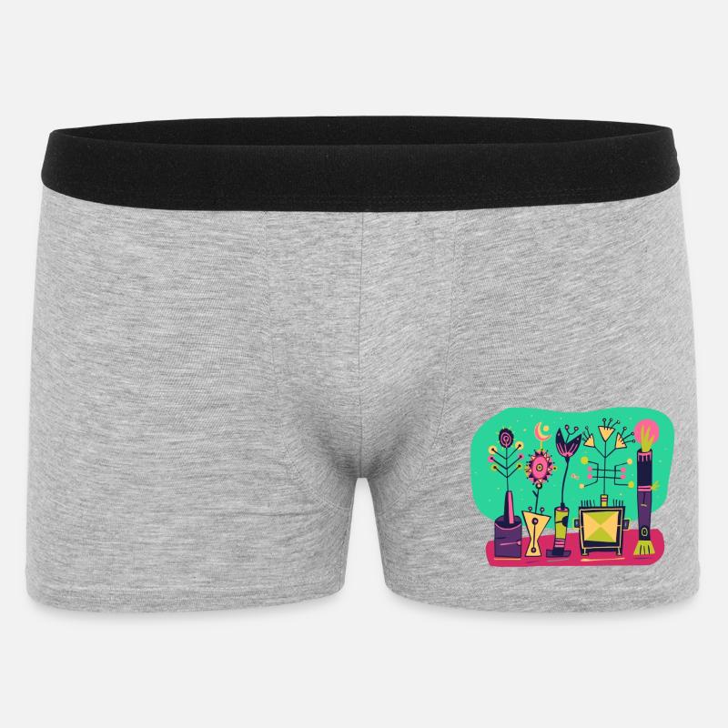 Floristen Kunst - Männer Boxer Shorts - Grau meliert