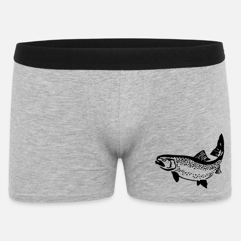 Forelle - Männer Boxer Shorts - Grau meliert