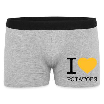 J’AIME LES POMMES DE TERRE Pommes de terre Purée de pommes de terre - Boxer Homme - gris chiné - Devant