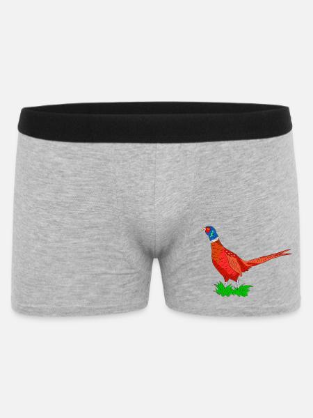 Colored Pheasant Adventure Graphic - Men's Boxer Shorts - heather grey