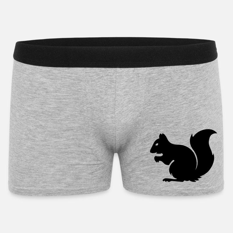 Eichhörnchen - Männer Boxer Shorts - Grau meliert