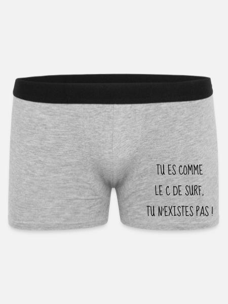 Cinéma / Citation / Série télé / Geek - Boxer Homme - gris chiné