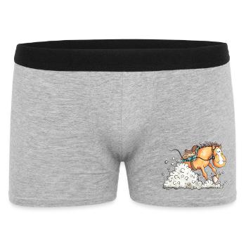 Sliding Stop Western horse - Men's Boxer Shorts - heather grey - Front