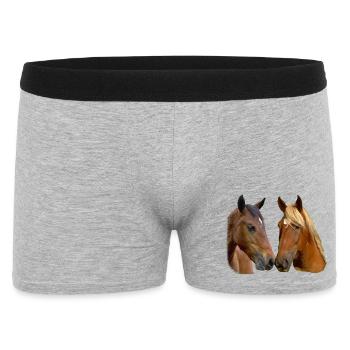 Twin Horses Embrace - Men's Boxer Shorts - heather grey - Front