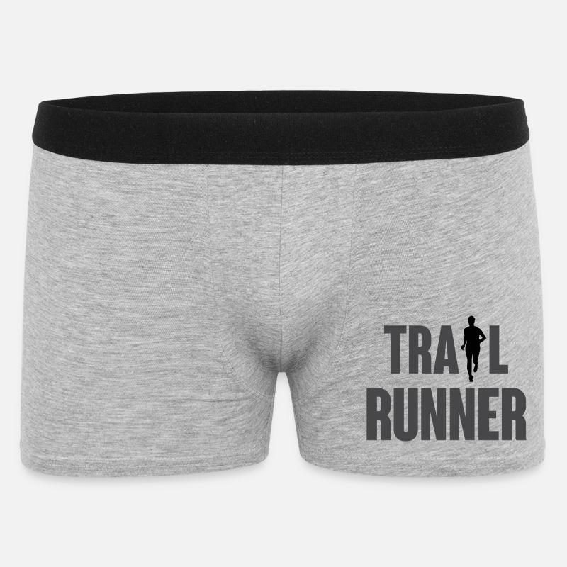 Trailrunner - Männer Boxer Shorts - Grau meliert