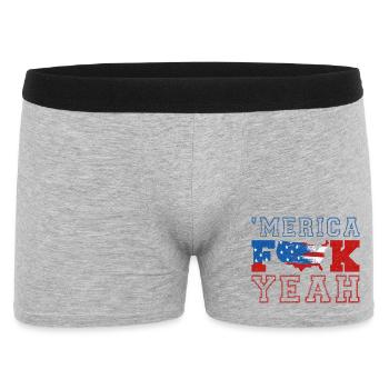America Fuck oui - Boxer Homme - gris chiné - Devant