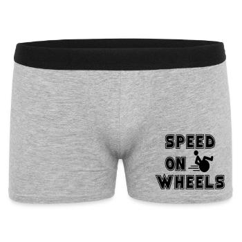 Speed on wheels for real fast wheelchair users # - Men's Boxer Shorts - heather grey - Front
