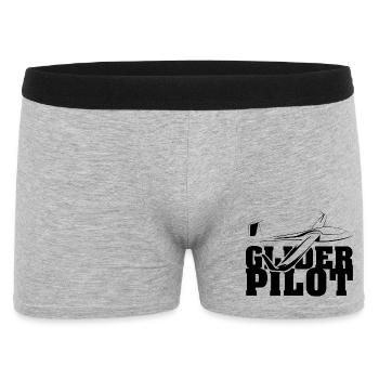 glider pilot symbol team flying Flieger Segelflug - Männer Boxer Shorts - Grau meliert - Vorne