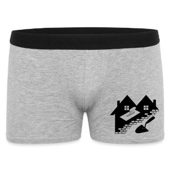 Stuc maçon Ouvrier de la construction - Boxer Homme - gris chiné - Devant