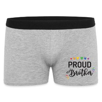 Fier frère - Boxer Homme - gris chiné - Devant