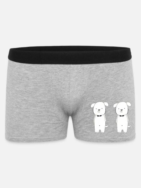 dog brothers - Men's Boxer Shorts - heather grey
