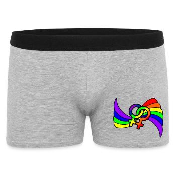 Rainbow lesbies proud logo - Men's Boxer Shorts - heather grey - Front