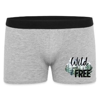 Sauvage et libre - Boxer Homme - gris chiné - Devant