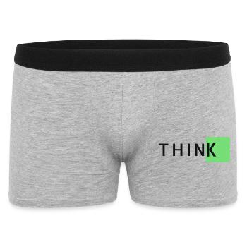 ThinkK Green Block Typo - Men's Boxer Shorts - heather grey - Front