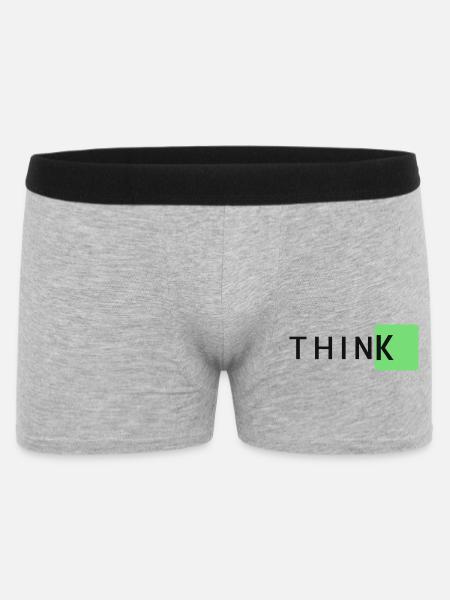 ThinkK Green Block Typo - Men's Boxer Shorts - heather grey