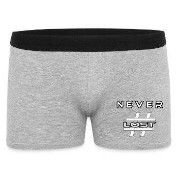 Winner Lost Never Hashtag Sportsman Achievement - Men's Boxer Shorts - heather grey - Front
