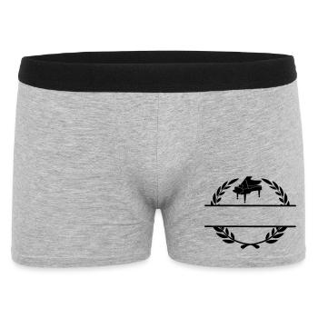 Piano en monogramme de couronne de laurier - Boxer Homme - gris chiné - Devant