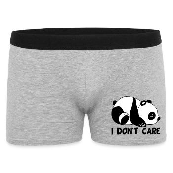 I don't care (English) - Men's Boxer Shorts - heather grey - Front