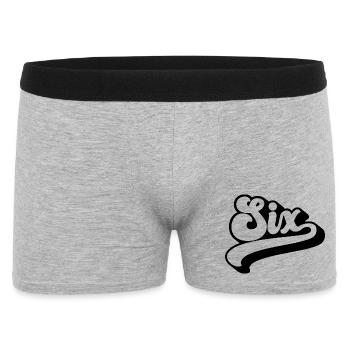 Six 6e anniversaire Enfants Garçons Filles 6 ans - Boxer Homme - gris chiné - Devant