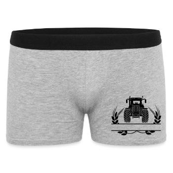 Farm tractor with grain stalks - Men's Boxer Shorts - heather grey - Front