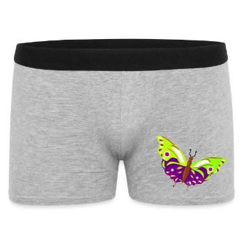 Illustration de papillon multicolore - Boxer Homme - gris chiné - Devant