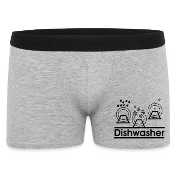 Dishwasher logo with text 'Dishwasher'' - Men's Boxer Shorts - heather grey - Front