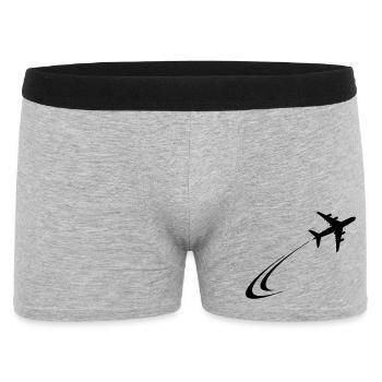 L’avion s’envole - Boxer Homme - gris chiné - Devant