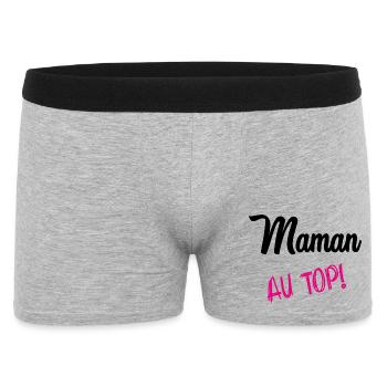 MOM AT THE TOP - Men's Boxer Shorts - heather grey - Front