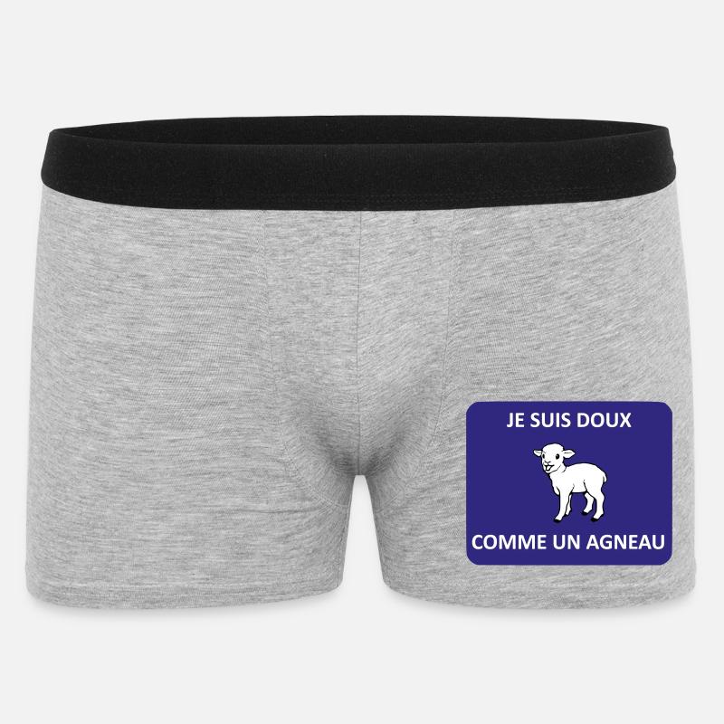 Sanft wie ein Lamm - Männer Boxer Shorts - Grau meliert