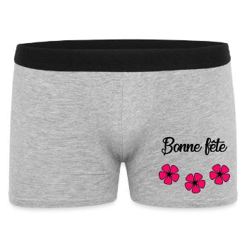 MOTHER'S DAY. HAPPY MOTHER'S DAY. MOM - Men's Boxer Shorts - heather grey - Front