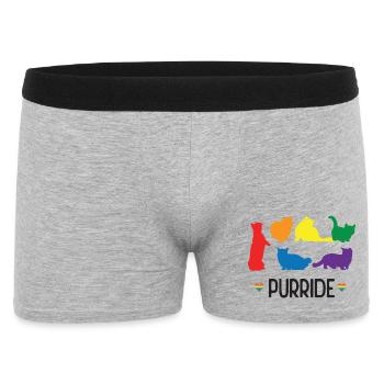 LGBTQ Pride Month - Purride - Men's Boxer Shorts - heather grey - Front