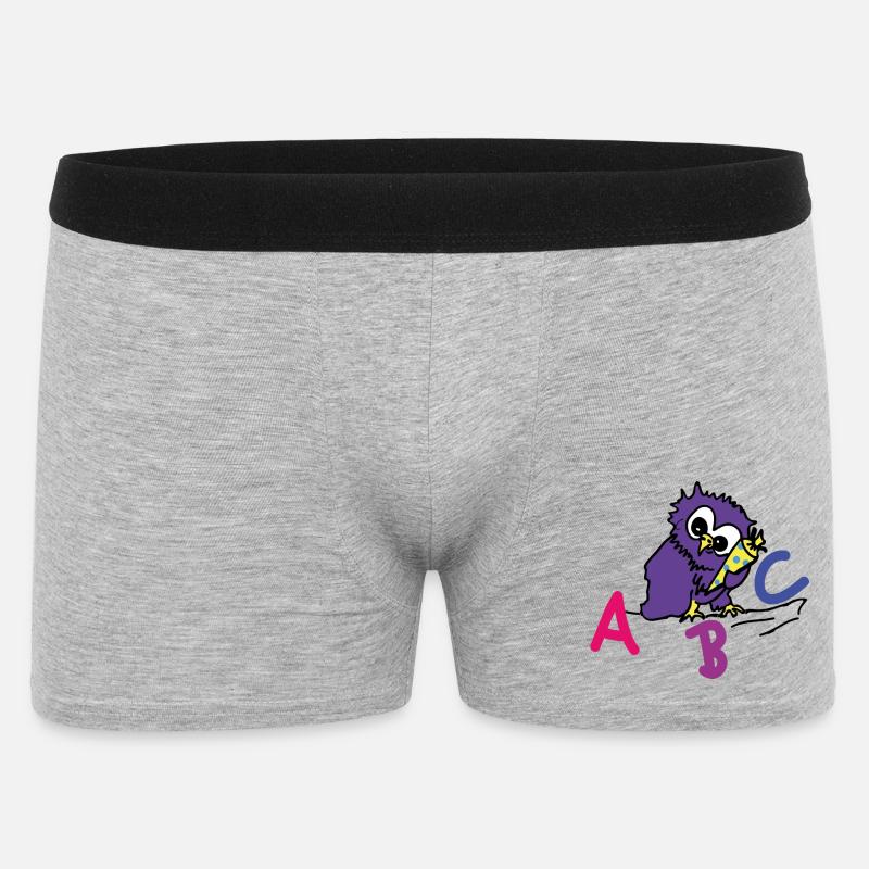 Gufo ABC - Boxer da uomo - grigio melange