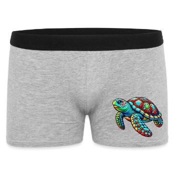 Turtle - Men's Boxer Shorts - heather grey - Front