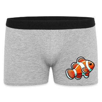Clownfisch - Männer Boxer Shorts - Grau meliert - Vorne