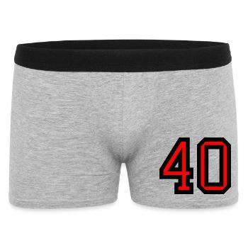 40. 40 YEARS. 40th ANNIVERSARY. 40 YEARS ANNIVERSARY. - Men's Boxer Shorts - heather grey - Front