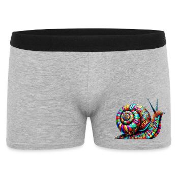 Snail - Men's Boxer Shorts - heather grey - Front