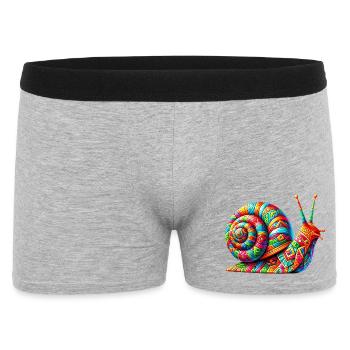 Schnecke - Männer Boxer Shorts - Grau meliert - Vorne
