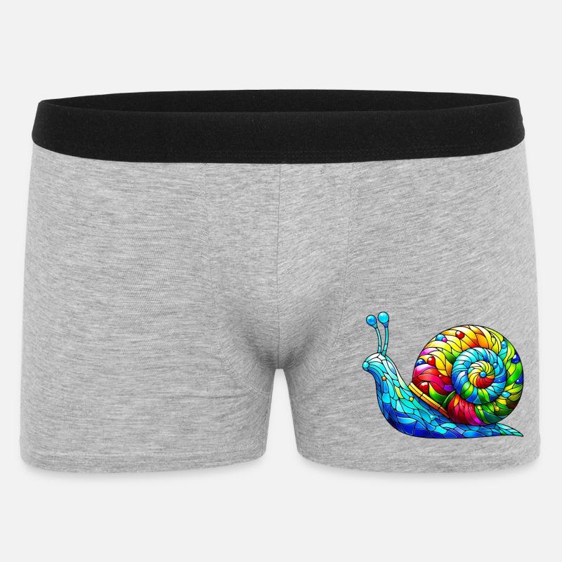 Escargot - Boxer Homme - gris chiné