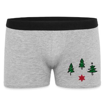 Design pour Noël - Boxer Homme - gris chiné - Devant