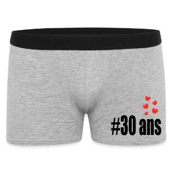 30. 30 YEARS. 30th ANNIVERSARY. 30 YEARS ANNIVERSARY. - Men's Boxer Shorts - heather grey - Front