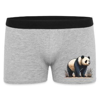 Panda - Men's Boxer Shorts - heather grey - Front