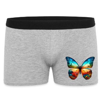 Butterfly - Men's Boxer Shorts - heather grey - Front