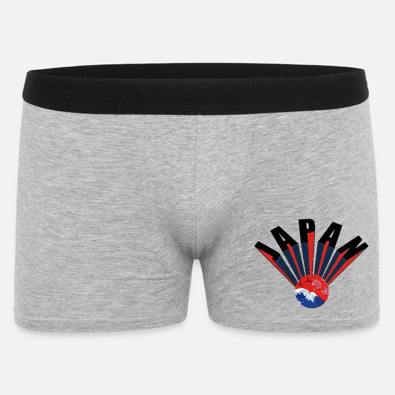 JAPAN - Männer Boxer Shorts - Grau meliert