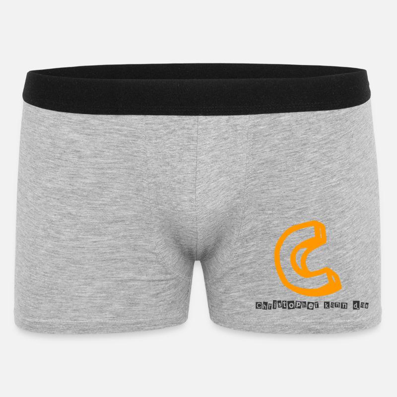 Christopher kann das Abstrakter Kaugummi-Print - Männer Boxer Shorts - Grau meliert