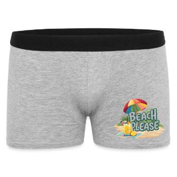 Strand bitte - Männer Boxer Shorts - Grau meliert - Vorne
