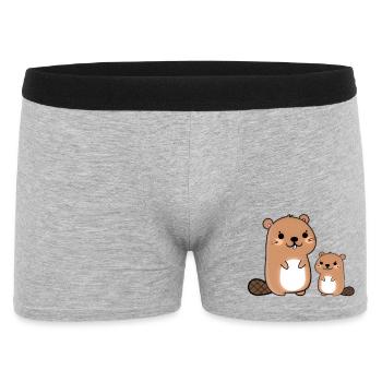 Bieber - Männer Boxer Shorts - Grau meliert - Vorne